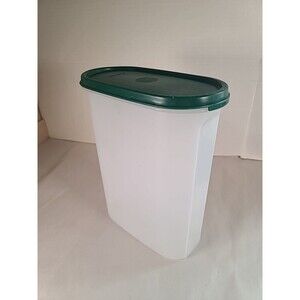Vintage Tupperware #1614 Container with Green  Lid 1616 Modular Mate 9 3/4 Cup